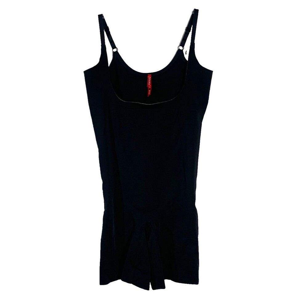 SPANX Open Bust Mid-Thigh Shapewear Bodysuit Black Size XL - Picture 2 of 5